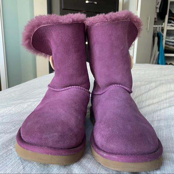 UGG Australia Bailey Button Suede Boot Purple Women - Picture 3 of 4